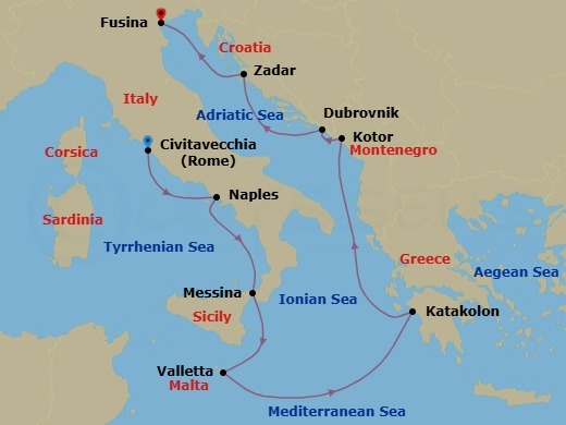 Canals, Castles & Coasts Route Map