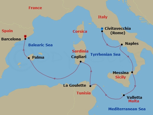 Knights & Sunsets Route Map