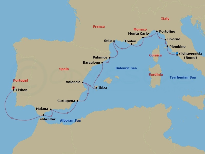 Eternal Cities Route Map