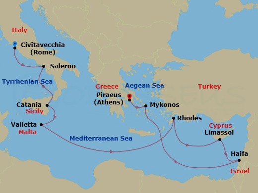 Heritage Sites & The Holy Land Route Map