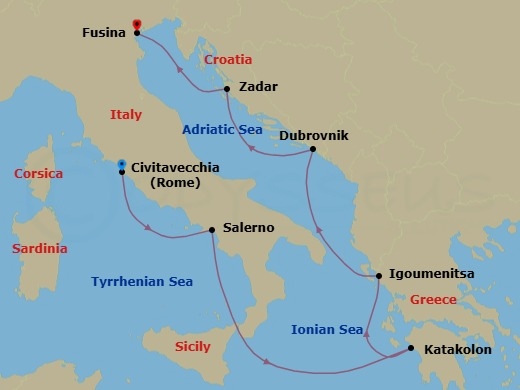 Echoes Of The Ionian Route Map