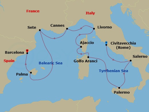 Cruise Route Map
