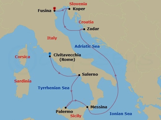 Sicilian Rhapsody Route Map