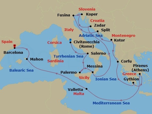 Sun, Sea & Saffron Route Map