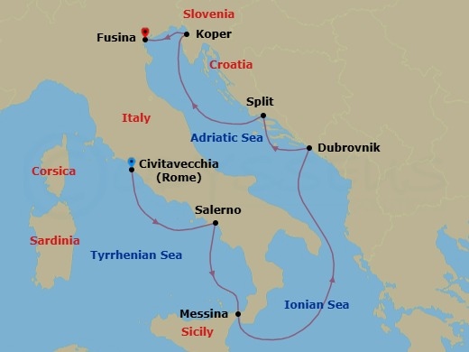 Dalmatian Overture Route Map