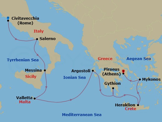 Greco-Roman Exploration Route Map