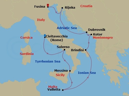 The Lavender Coast Route Map