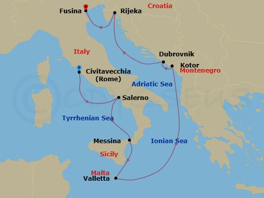 Centuries Of Art Route Map