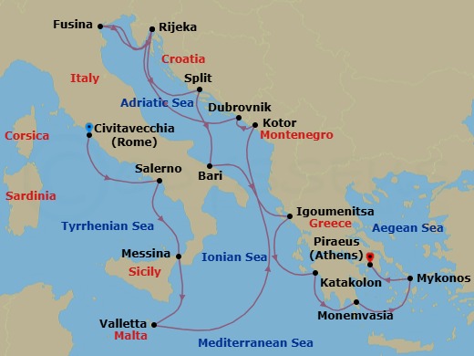 Myth & Marble Route Map