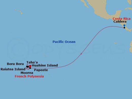 Star Collector: Passage To French Polynesia Route Map
