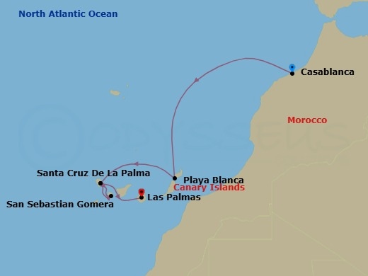 Morocco To Spain: Through The Canary Islands? Route Map