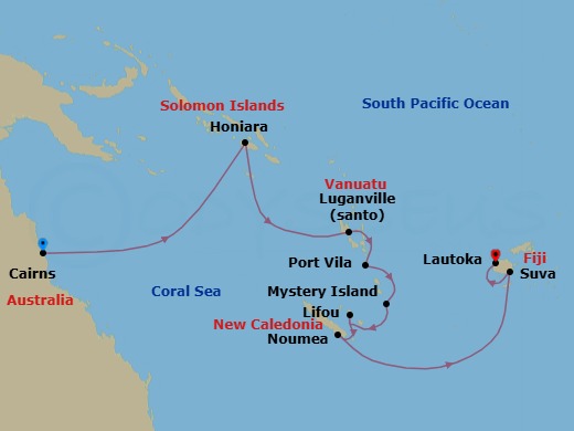 Outback & Isles Route Map