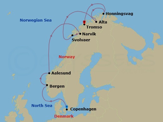 The Arctic Line - North Route Map