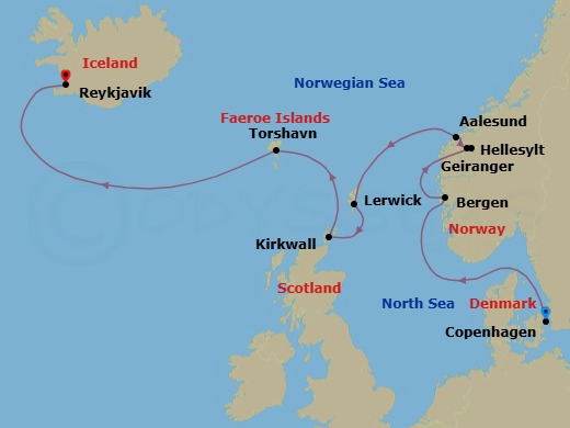 Lands Of The Midnight Sun Route Map