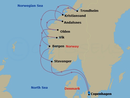 Copenhagen To Copenhagen Route Map