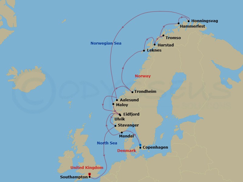 Land Of Vikings Route Map