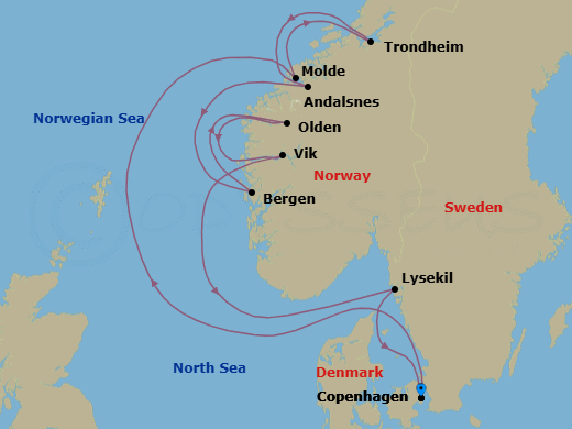 Copenhagen To Copenhagen Route Map