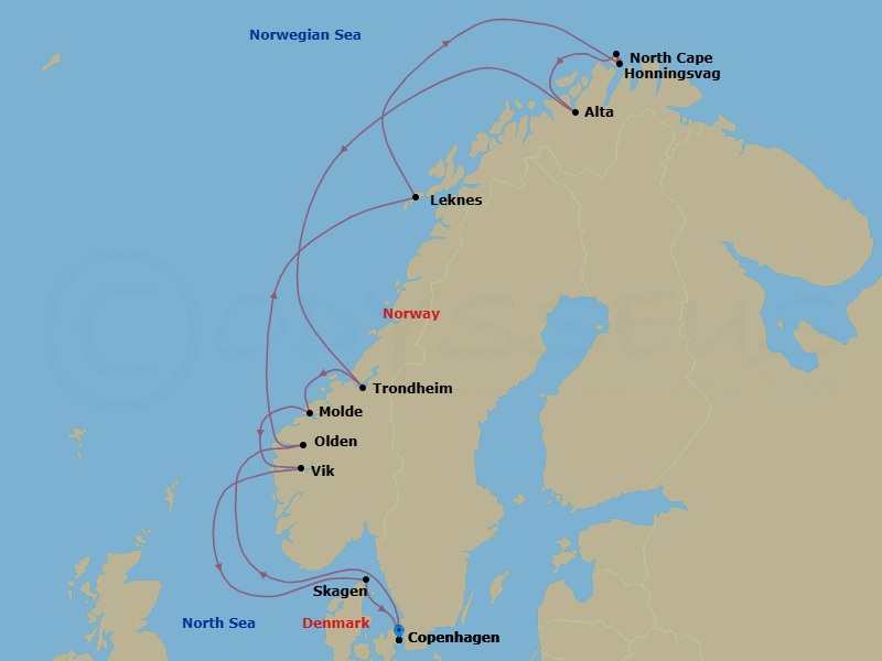 Copenhagen To Copenhagen Route Map