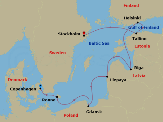 Copenhagen To Stockholm Route Map