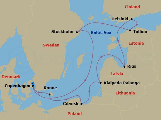 Copenhagen To Copenhagen Route Map