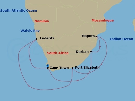 Currents Of The Cape Route Map