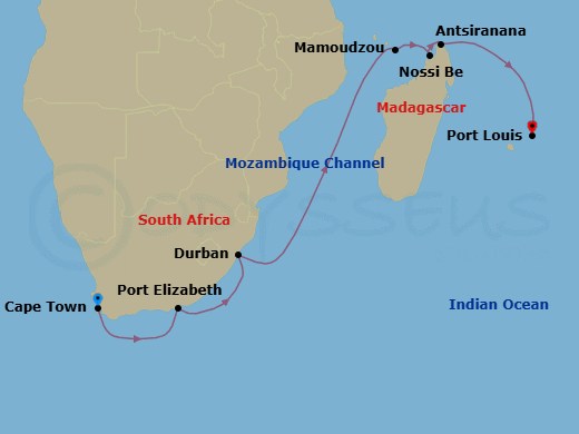 Madagascar Marvels Route Map
