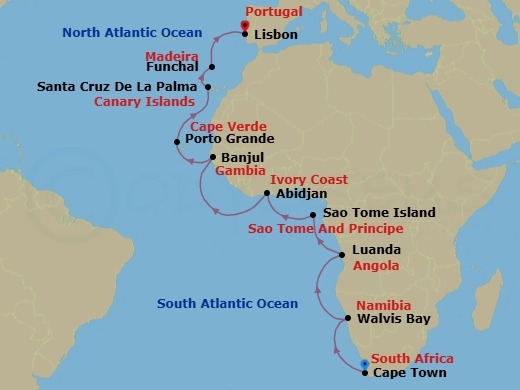 Wilderness & Wonder Route Map