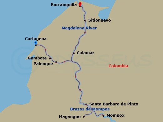 7 Night Wonders Of Colombia Route Map