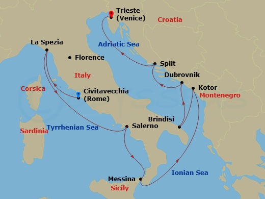 Cruise Route Map