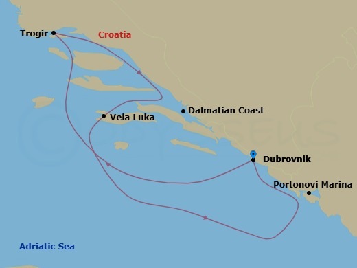 Croatia Roundtrip: The Dalmatian Coast? Route Map