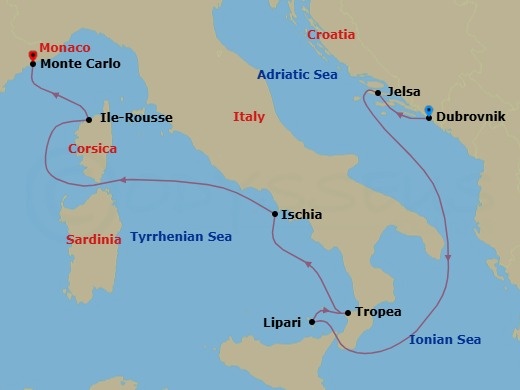Croatia To Monaco: A Riviera Passage? Route Map