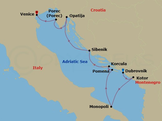 Off The Beaten Path Adriatic Route Map