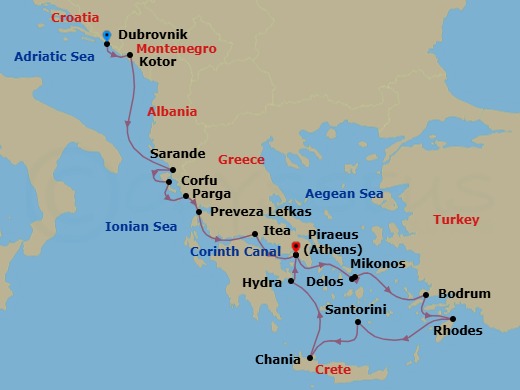 Discover Coastal Classics Route Map