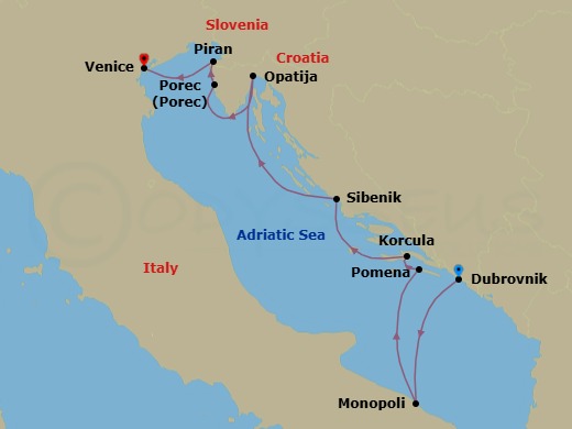 Off The Beaten Path Adriatic Route Map