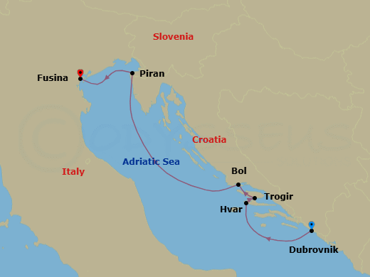 Croatia To Italy: An Adriatic Voyage? Route Map
