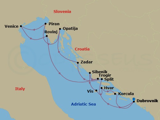 Discover The Best Of The Croatian Coast Route Map