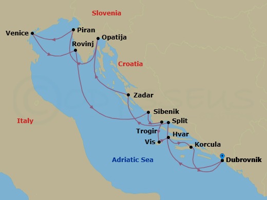 Discover The Best Of The Croatian Coast Route Map