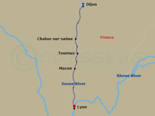 7 Night Flavors Of Burgundy Route Map