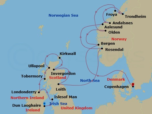 Star Collector: Scottish And Viking Adventure Route Map