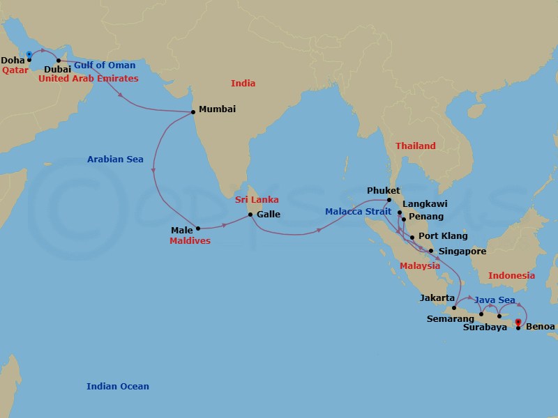 Minarets & Mandalas Route Map