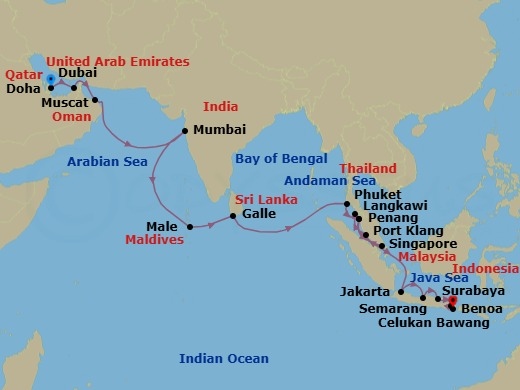 Asia Explorer Route Map