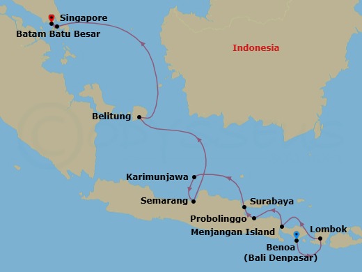 Indonesian Odyssey: Bali To Singapore Route Map
