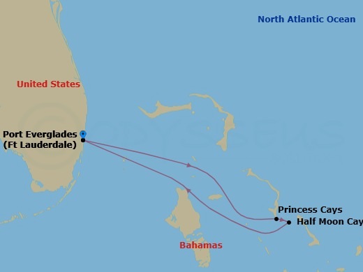 Eastern Caribbean Getaway With Celebration Key Route Map