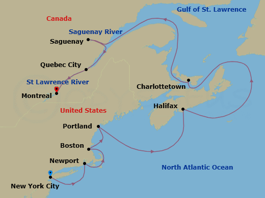 New York To Montreal Route Map
