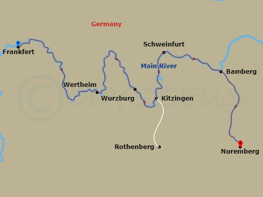 Classic Christmas Markets (2028) Route Map