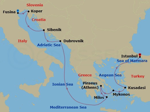 Aegan Imagination Route Map