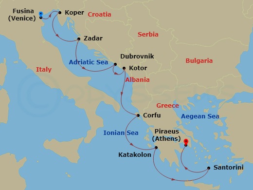 Luxury Cruise Connections - Itinerary: Empires Of The Mediterranean 