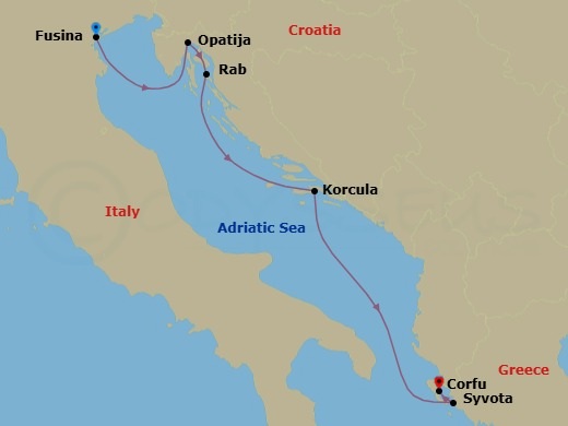 Italy To Greece: Where The Adriatic Meets The Ionian Sea? Route Map