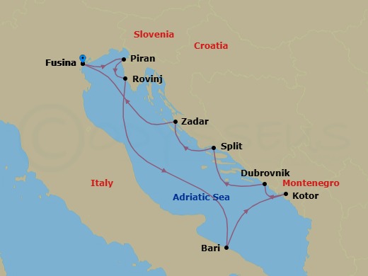 Fusina To Fusina Route Map