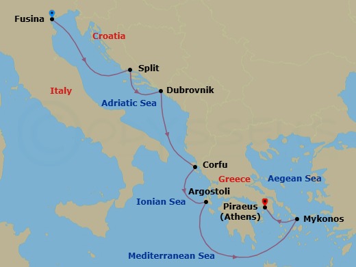 Ionian Interlude Route Map